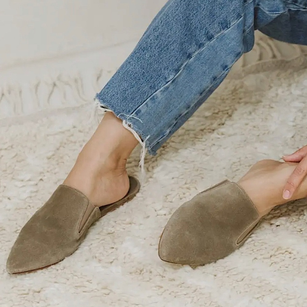 Jenni Kayne Suede Mule, Laurel, Size 38